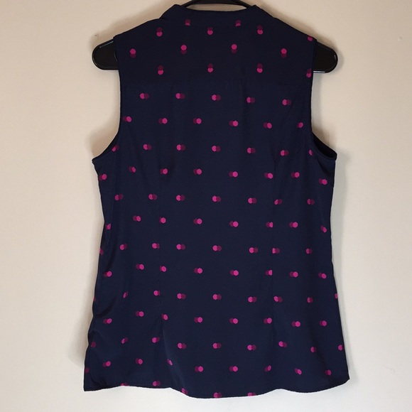 Tommy Hilfiger navy blue blouse size M - Picture 2 of 5